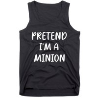 Funny Easy Lazy Halloween Pretend IM A Minion Costume Tank Top