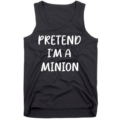 Funny Easy Lazy Halloween Pretend IM A Minion Costume Tank Top