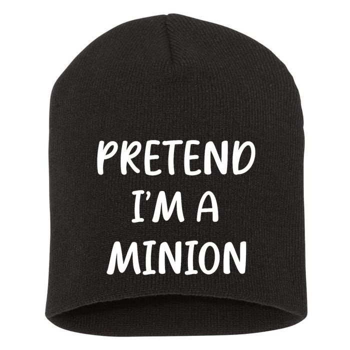 Funny Easy Lazy Halloween Pretend IM A Minion Costume Short Acrylic Beanie