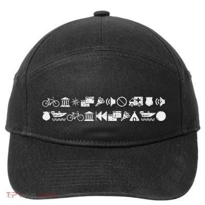 Funny Encrypted Live Laugh Love 7-Panel Snapback Hat