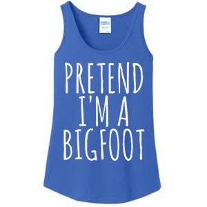 Funny Easy Lazy Halloween PRETEND IM A BIGFOOT COSTUME Ladies Essential Tank