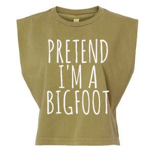 Funny Easy Lazy Halloween PRETEND IM A BIGFOOT COSTUME Garment-Dyed Women's Muscle Tee