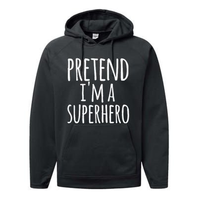 Funny Easy Lazy Halloween Pretend IM A Superhero Performance Fleece Hoodie