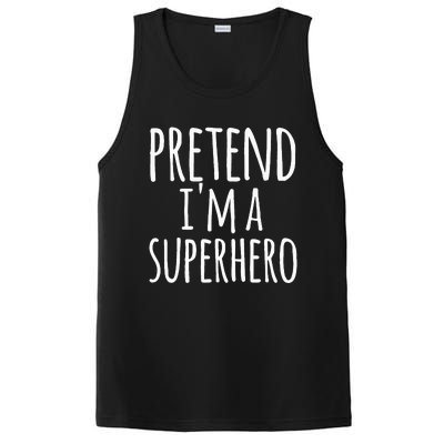 Funny Easy Lazy Halloween Pretend IM A Superhero PosiCharge Competitor Tank