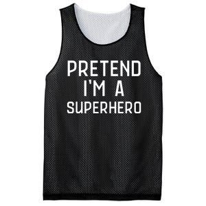 Funny Easy Lazy Halloween PRETEND IM A SUPERHERO Costume Mesh Reversible Basketball Jersey Tank