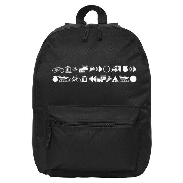 Funny Encrypted Live Laugh Love 16 in Basic Backpack