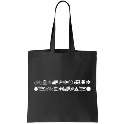 Funny Encrypted Live Laugh Love Tote Bag