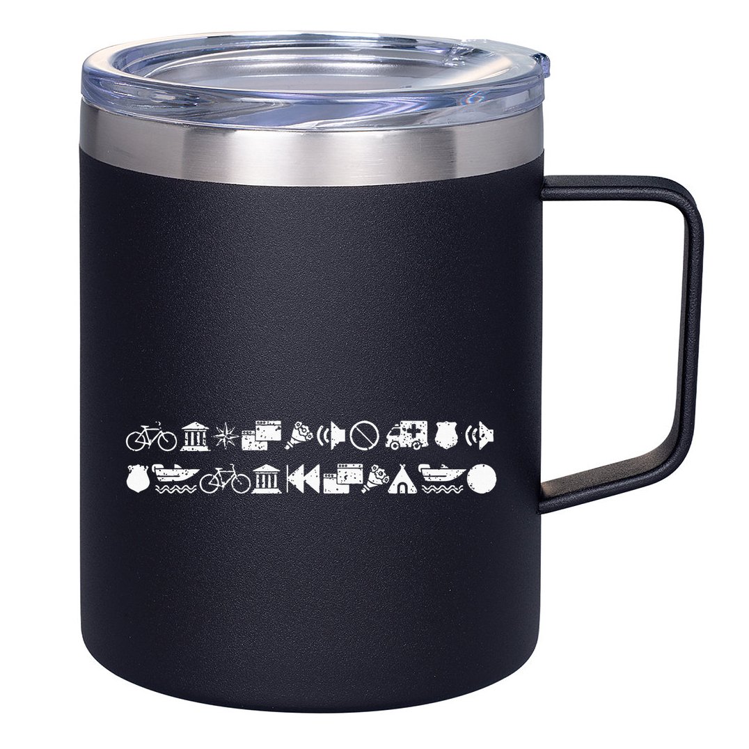 Funny Encrypted Live Laugh Love 12oz Stainless Steel Coffee Mug