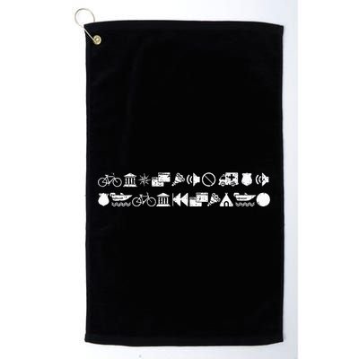 Funny Encrypted Live Laugh Love Golf Towel