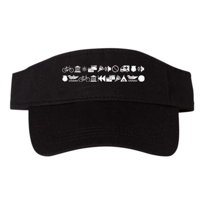 Funny Encrypted Live Laugh Love Valucap Bio-Washed Visor