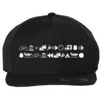 Funny Encrypted Live Laugh Love Wool Snapback Cap