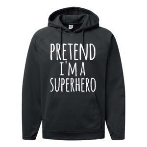 Funny Easy Lazy Halloween PRETEND IM A SUPERHERO Costume Performance Fleece Hoodie