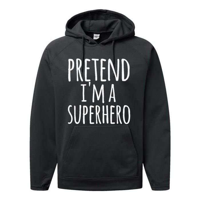 Funny Easy Lazy Halloween PRETEND IM A SUPERHERO Costume Performance Fleece Hoodie