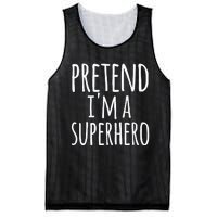 Funny Easy Lazy Halloween PRETEND IM A SUPERHERO Costume Mesh Reversible Basketball Jersey Tank