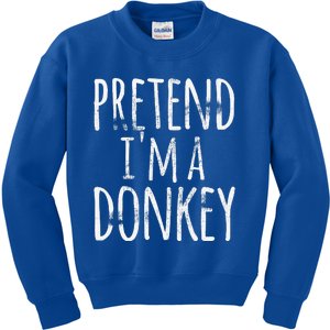 Funny Easy Lazy Halloween PRETEND IM A DONKEY Costume Kids Sweatshirt