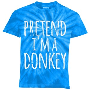 Funny Easy Lazy Halloween PRETEND IM A DONKEY Costume Kids Tie-Dye T-Shirt