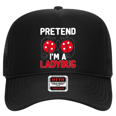 Funny Easy Lazy Halloween Pretend IM A Ladybug Costume Trucker Hat