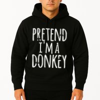 Funny Easy Lazy Halloween PRETEND IM A DONKEY Costume Hoodie