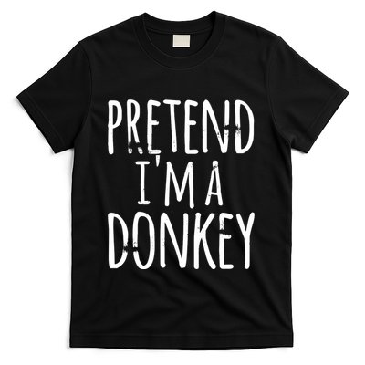 Funny Easy Lazy Halloween PRETEND IM A DONKEY Costume T-Shirt
