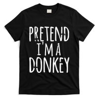 Funny Easy Lazy Halloween PRETEND IM A DONKEY Costume T-Shirt