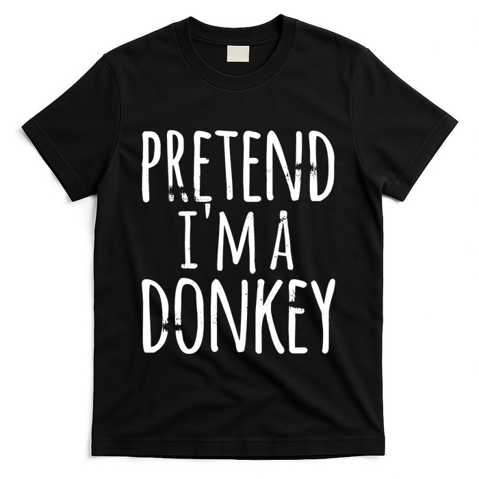 Funny Easy Lazy Halloween PRETEND IM A DONKEY Costume T-Shirt