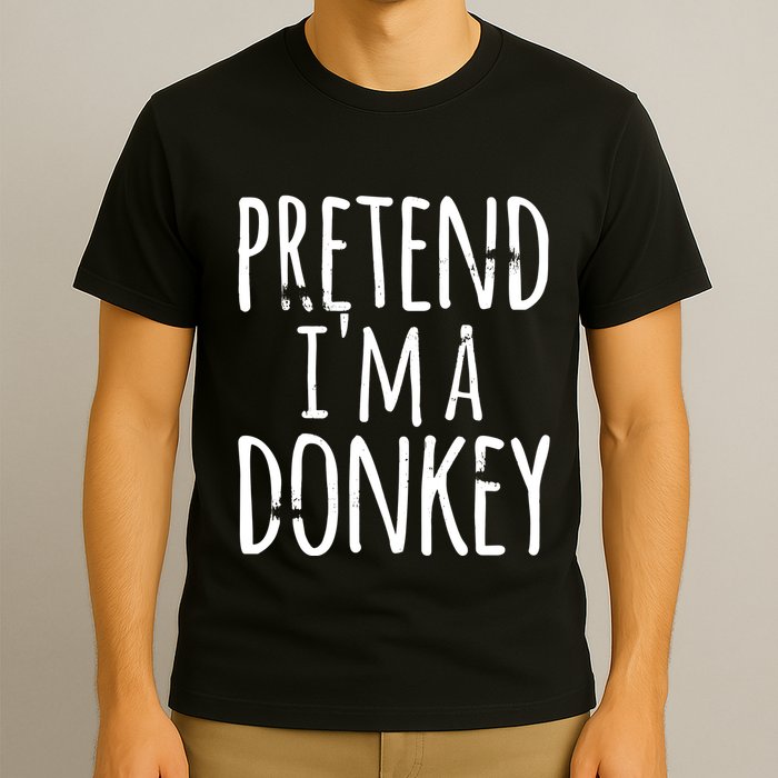 Funny Easy Lazy Halloween PRETEND IM A DONKEY Costume T-Shirt