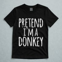 Funny Easy Lazy Halloween PRETEND IM A DONKEY Costume T-Shirt