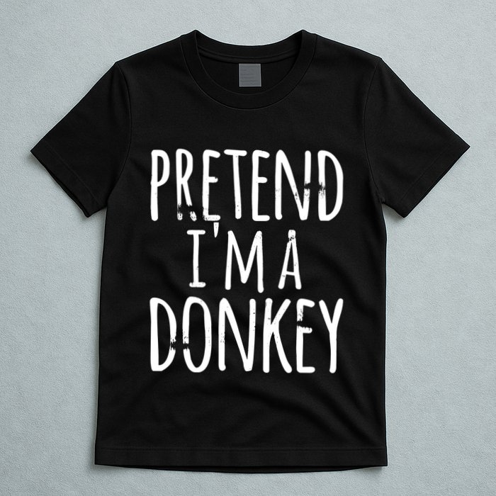 Funny Easy Lazy Halloween PRETEND IM A DONKEY Costume T-Shirt