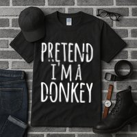 Funny Easy Lazy Halloween PRETEND IM A DONKEY Costume Tall T-Shirt