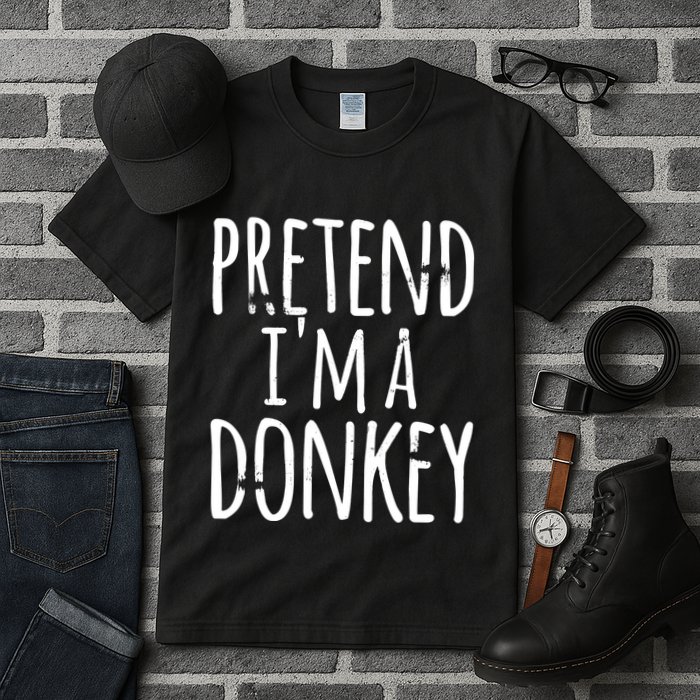 Funny Easy Lazy Halloween PRETEND IM A DONKEY Costume Tall T-Shirt
