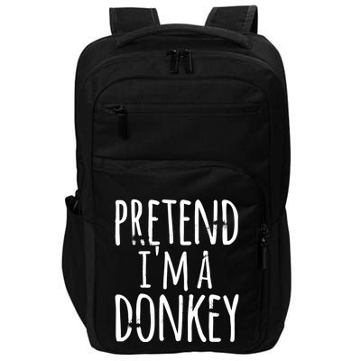 Funny Easy Lazy Halloween PRETEND IM A DONKEY Costume Impact Tech Backpack