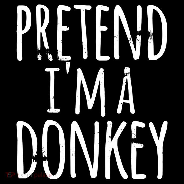 Funny Easy Lazy Halloween PRETEND IM A DONKEY Costume 7-Panel Snapback Hat