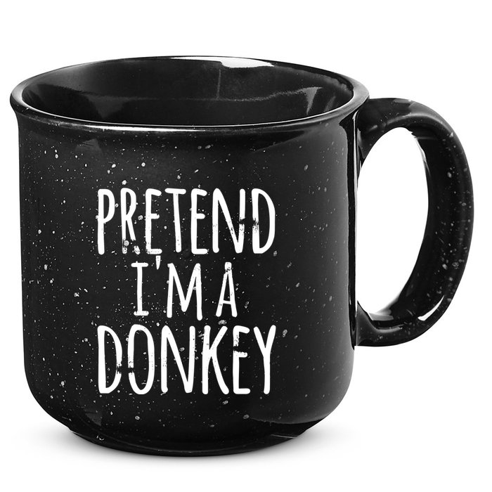 Funny Easy Lazy Halloween PRETEND IM A DONKEY Costume 15oz Campfire Ceramic Mug