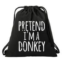 Funny Easy Lazy Halloween PRETEND IM A DONKEY Costume Drawstring Bag