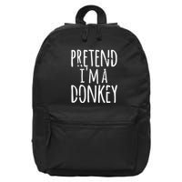 Funny Easy Lazy Halloween PRETEND IM A DONKEY Costume 16 in Basic Backpack
