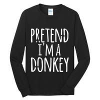 Funny Easy Lazy Halloween PRETEND IM A DONKEY Costume Tall Long Sleeve T-Shirt