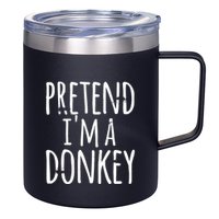 Funny Easy Lazy Halloween PRETEND IM A DONKEY Costume 12oz Stainless Steel Coffee Mug