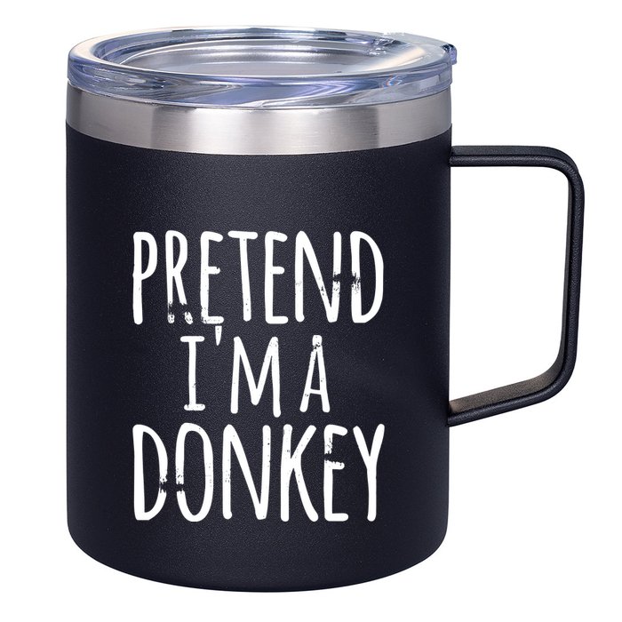 Funny Easy Lazy Halloween PRETEND IM A DONKEY Costume 12oz Stainless Steel Coffee Mug