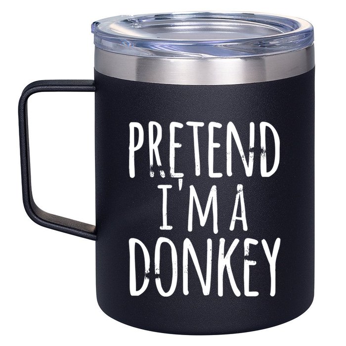 Funny Easy Lazy Halloween PRETEND IM A DONKEY Costume 12oz Stainless Steel Coffee Mug