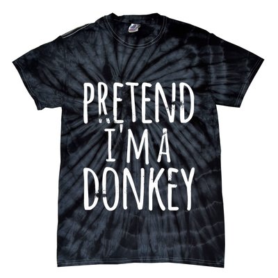 Funny Easy Lazy Halloween PRETEND IM A DONKEY Costume Tie-Dye T-Shirt