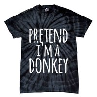 Funny Easy Lazy Halloween PRETEND IM A DONKEY Costume Tie-Dye T-Shirt