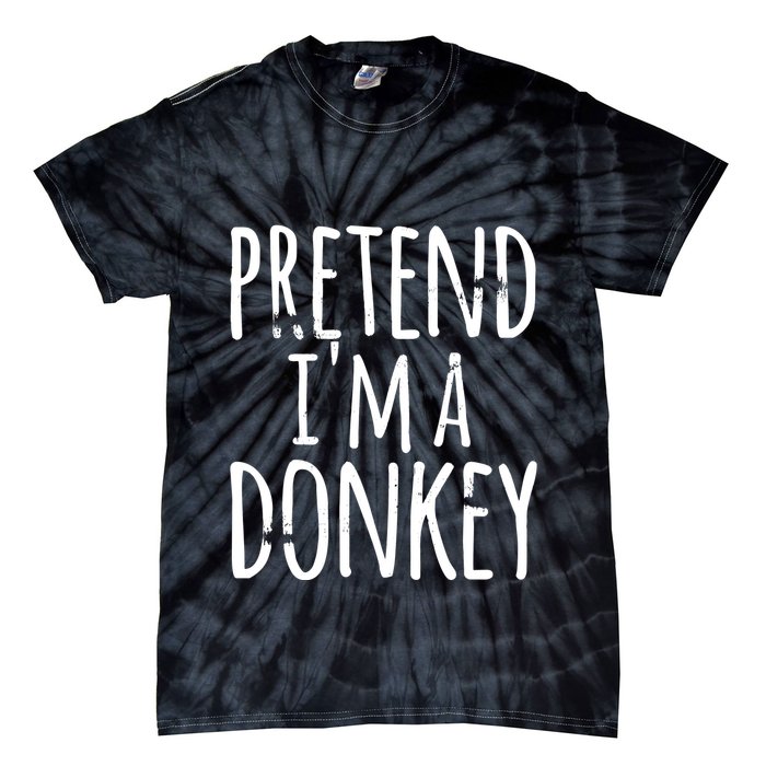 Funny Easy Lazy Halloween PRETEND IM A DONKEY Costume Tie-Dye T-Shirt