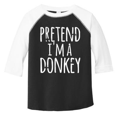 Funny Easy Lazy Halloween PRETEND IM A DONKEY Costume Toddler Fine Jersey T-Shirt