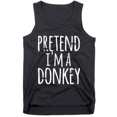 Funny Easy Lazy Halloween PRETEND IM A DONKEY Costume Tank Top