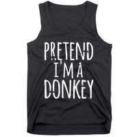 Funny Easy Lazy Halloween PRETEND IM A DONKEY Costume Tank Top