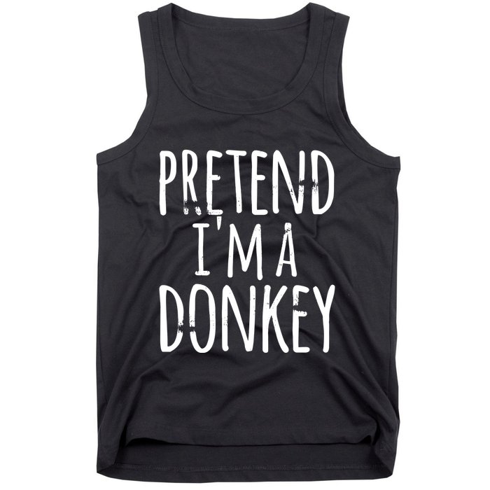 Funny Easy Lazy Halloween PRETEND IM A DONKEY Costume Tank Top