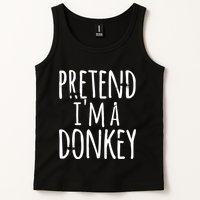 Funny Easy Lazy Halloween PRETEND IM A DONKEY Costume Tank Top