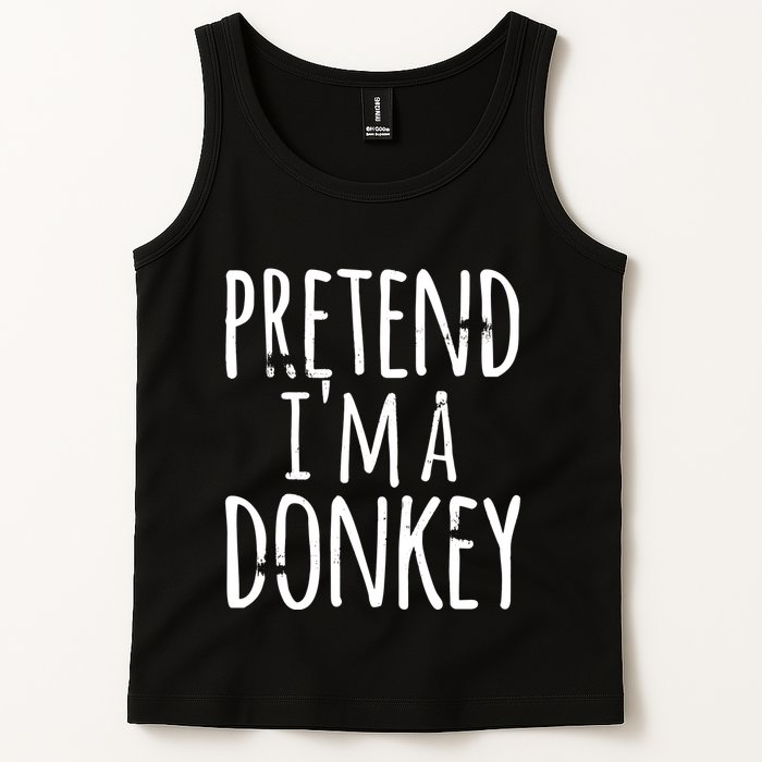 Funny Easy Lazy Halloween PRETEND IM A DONKEY Costume Tank Top