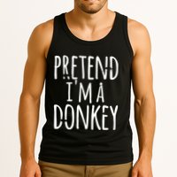 Funny Easy Lazy Halloween PRETEND IM A DONKEY Costume Tank Top