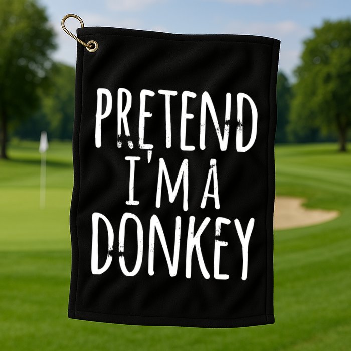 Funny Easy Lazy Halloween PRETEND IM A DONKEY Costume Golf Towel